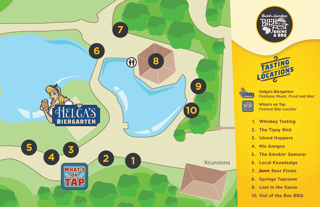 Map of Busch Gardens Tampa Bay
