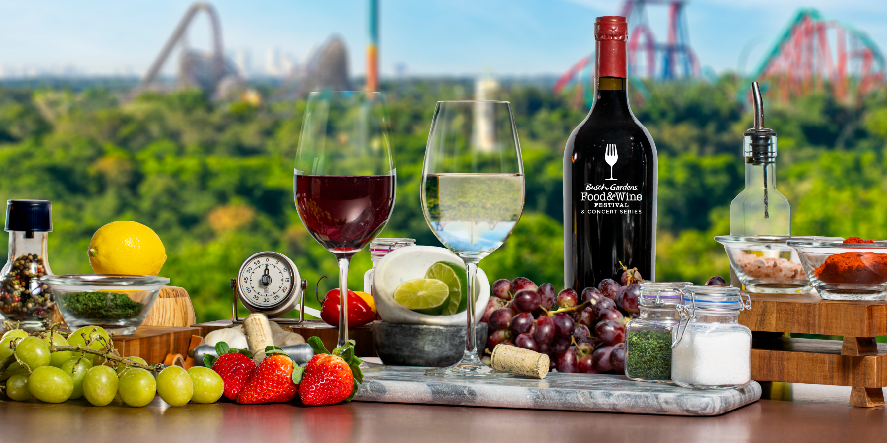 Food and Wine Festival Display at Busch Gardens Tampa Bay