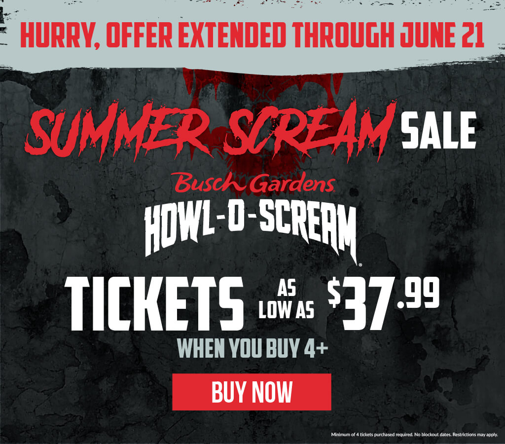Summer Scream Sale: Tickets as low as $37.99 when you buy 4+
