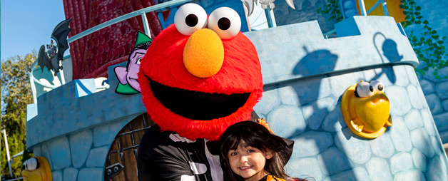 Elmo with kid.