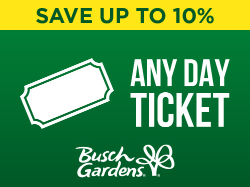 Busch Gardens Williamsburg Any Day Ticket