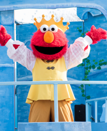 Elmo at Busch Gardens Williamsburg Sesame Street® kids weekends.