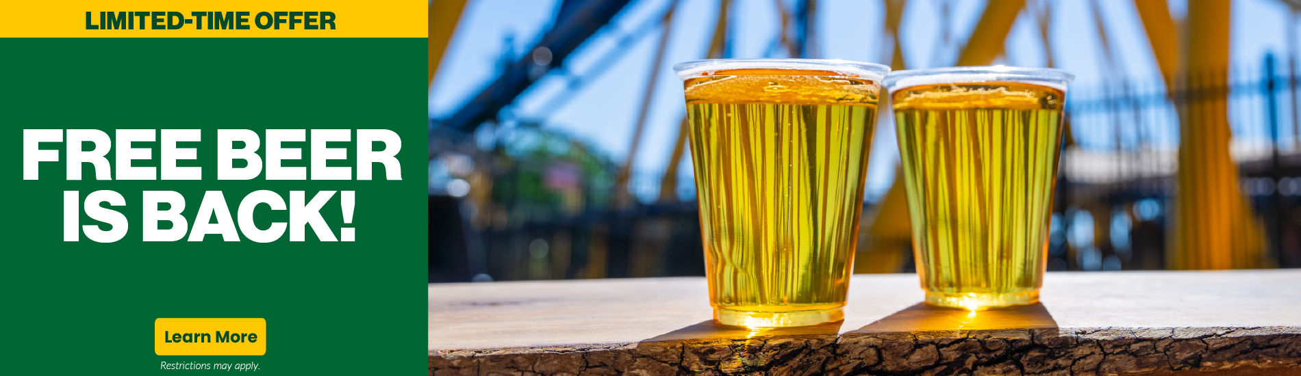 Free beer is back