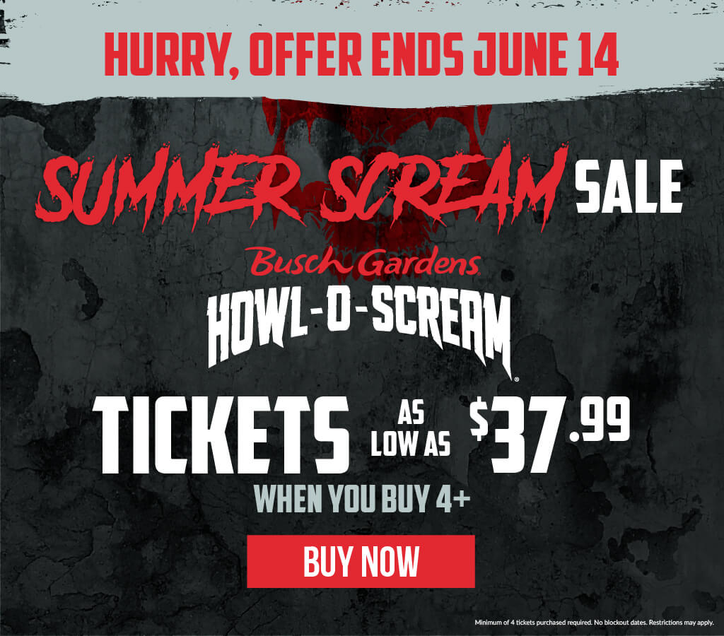 Summer Scream Sale: Tickets as low as $37.99 when you buy 4+