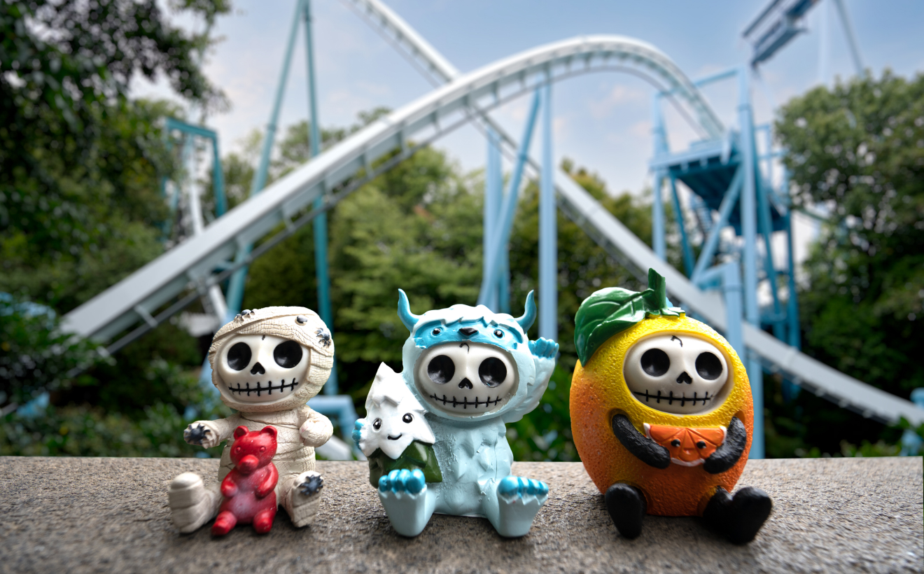 Three Furry Bones figurines