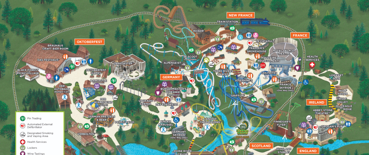 Busch Gardens Williamsburg Park Map