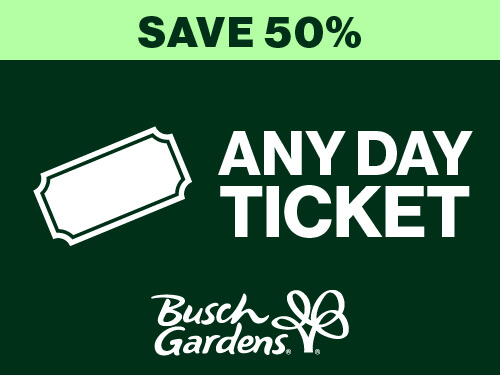 Busch Gardens Williamsburg Any Day Ticket