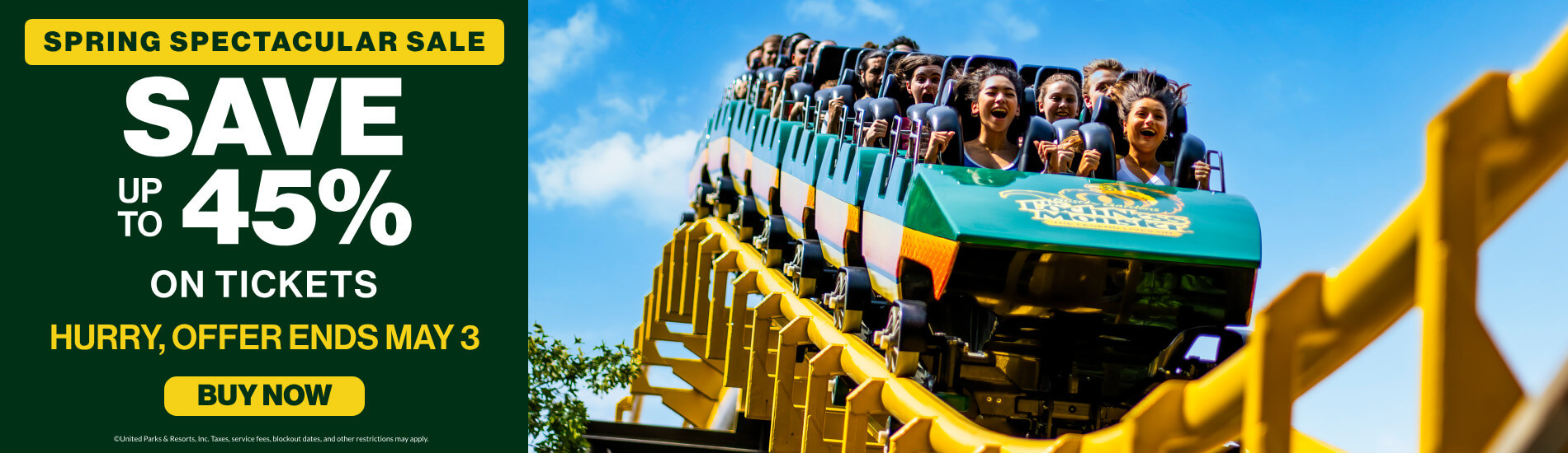 Save up to 45% on Tickets