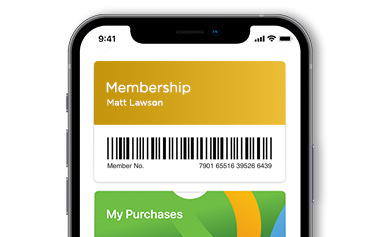 My Visit Section of the Mobile App with Membership