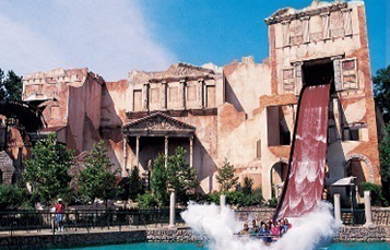 Escape From Pompeii water ride at Busch Gardens Williamsburg