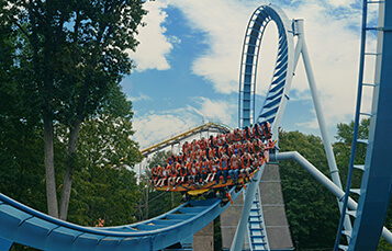 Griffon floorless dive coaster at Busch Gardens Williamsburg