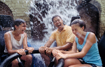 Roman Rapids white-water rafting ride at Busch Gardens Williamsburg