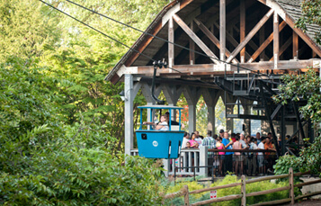 Aeronaut Skyride cable car at Busch Gardens Williamsburg